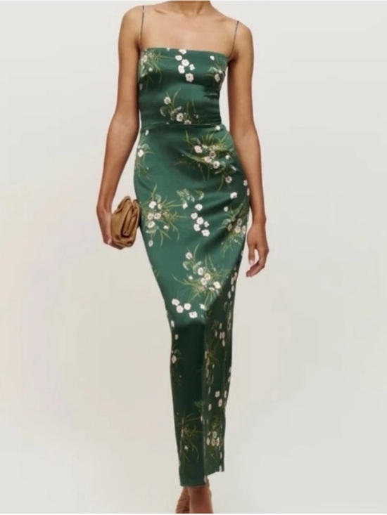 Reformation Dresses & Skirts - Reformation Frankie Dress in Buena (Emerald Green Floral)